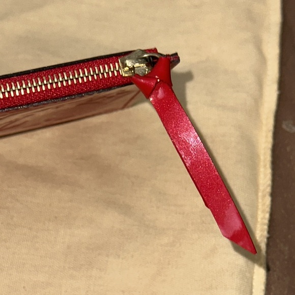 Louis Vuitton cherry red vernis falecie insert pochette clutch case - Picture 7 of 12